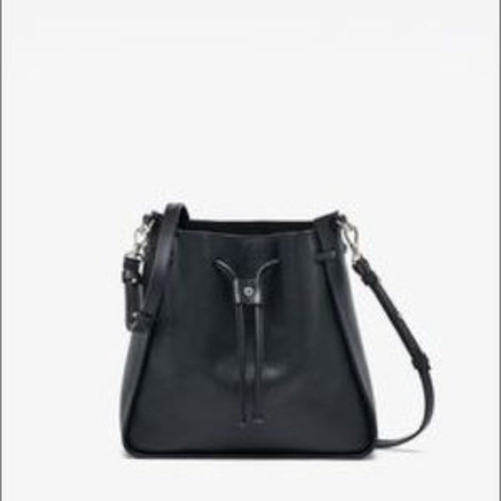 Massimo Dutti leather small bucket purse